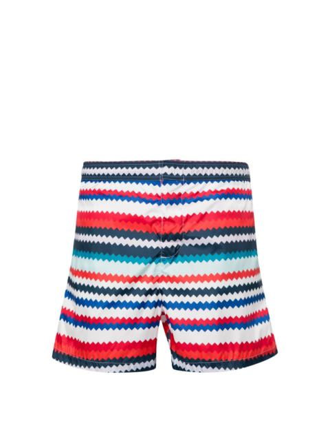 zigzag swim shorts