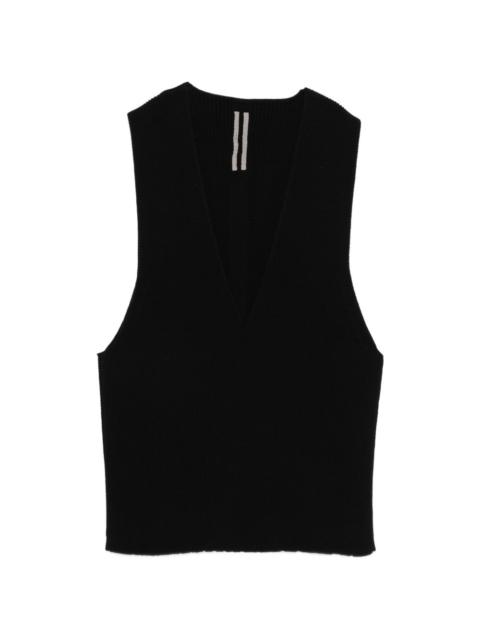 Rick Owens V-neck knitted vest