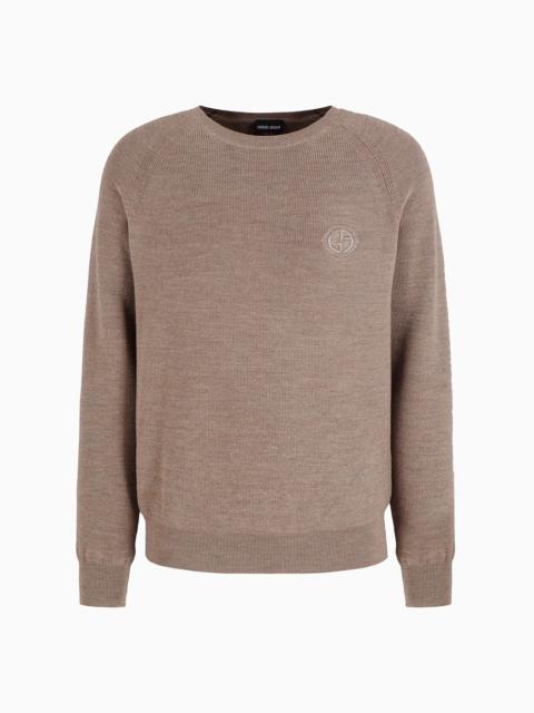 GIORGIO ARMANI Virgin-wool, crew-neck jumper