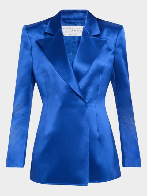 GABRIELA HEARST Aleah Double-Breasted Silk Blazer