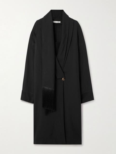 Carven Scarf-detailed 크레페 미디 드레스 한국어
