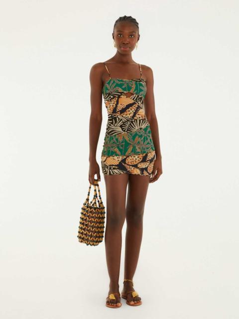 FARM RIO Patchwork Mini Dress