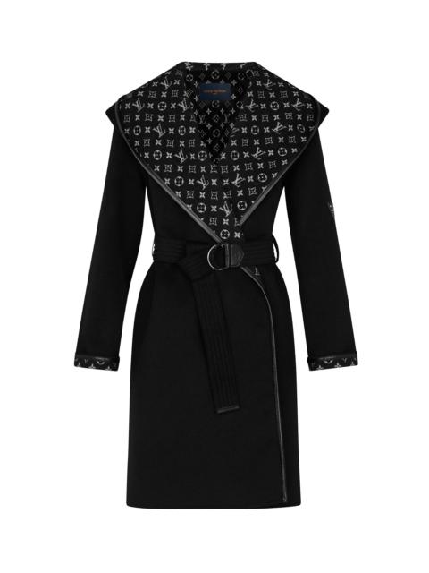 Louis Vuitton Reversible Signature Hooded Wrap Coat