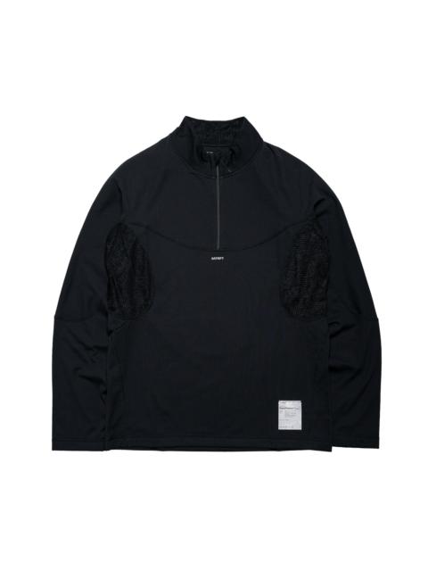 SATISFY FuzzFleece Octa Half-Zip Long Tee Black SA