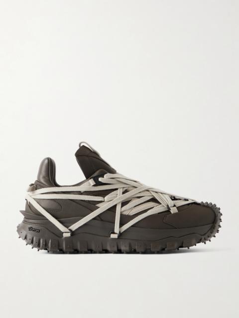 Rick Owens Moncler Trailgrip Megalace® Leather and Rubber Sneakers
