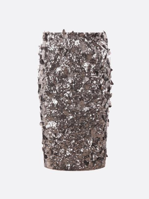 MESH SKIRT WITH SEQUINS
