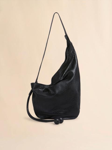 Marni SMALL BLACK NAPPA HOBO BAG