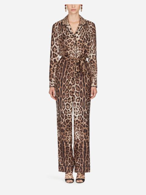 Dolce & Gabbana Pajama jumpsuit in silk twill
