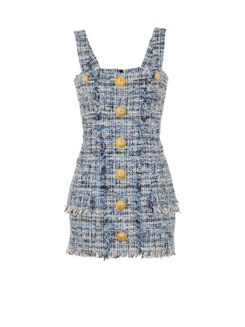 Balmain Short tweed dress with straps