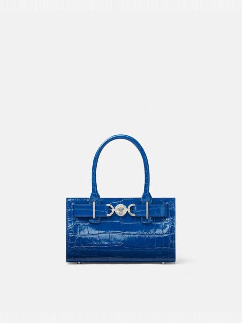 VERSACE Croc-Effect Medusa '95 Small Tote Bag