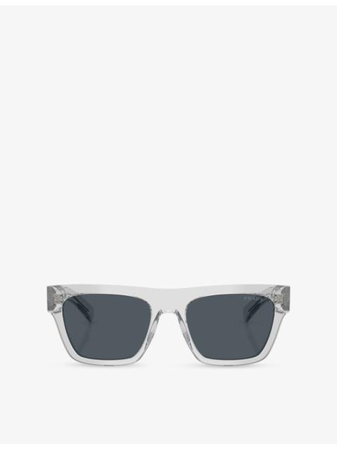 Prada PR C03S Rectangle-Frame Acetate Sunglasses
