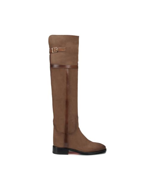 Santoni Women's beige suede boot
