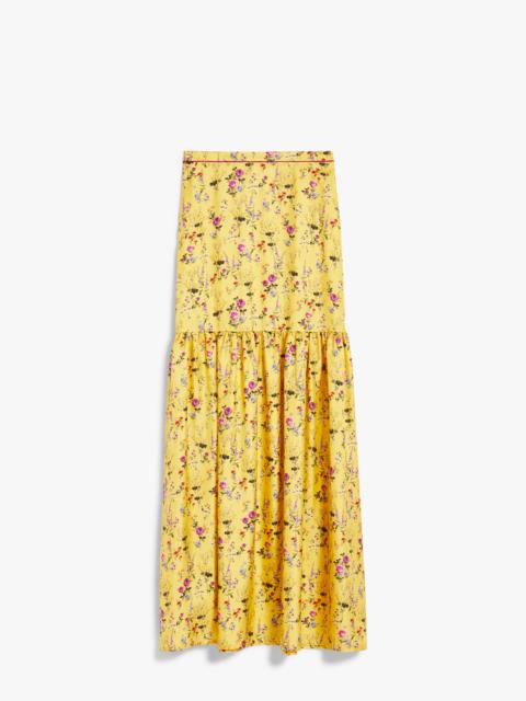 Max Mara ELISIR Long printed silk skirt