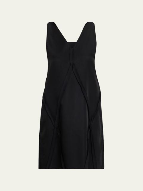 Maison Margiela Seamed Sleeveless V-Neck Mini Dress