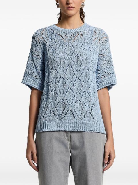 PESERICO openwork knitted top