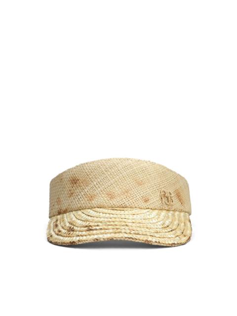 RUSLAN BAGINSKIY visor raffia hat