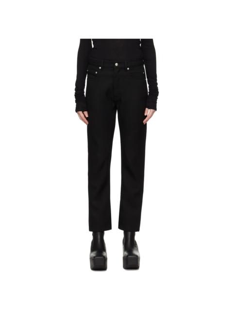 Rick Owens Black Porterville Detroit Cut Trousers