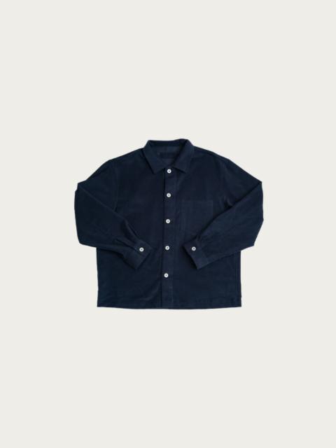 JAMES COWARD Travail Shirt - Navy Cotton Moleskin