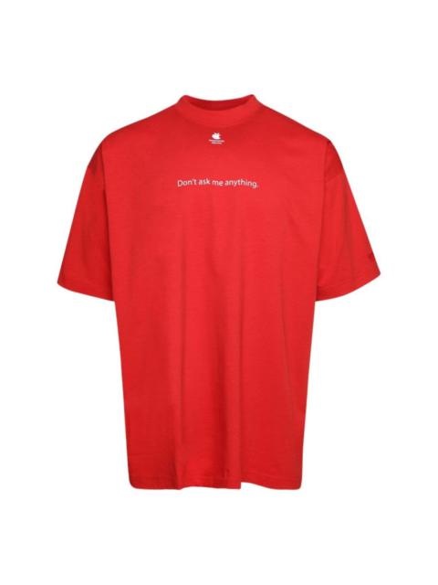 x Apple slogan-print cotton T-shirt