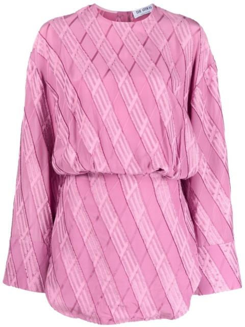 THE ATTICO long-sleeved jacquard dress