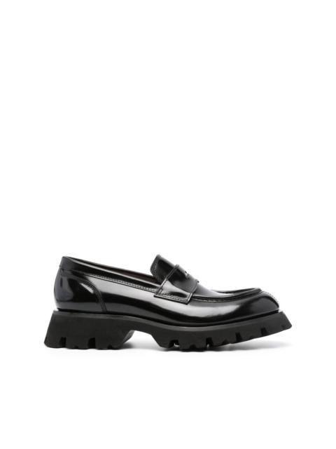 patent-finish leather loafers