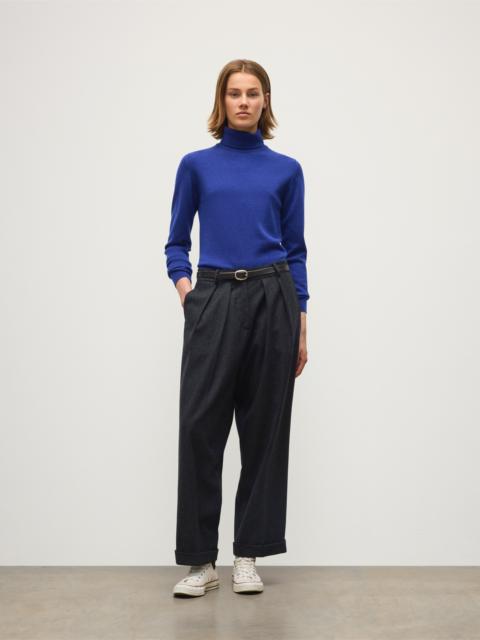 Johnstons of Elgin Macara Charcoal Pleated Trousers