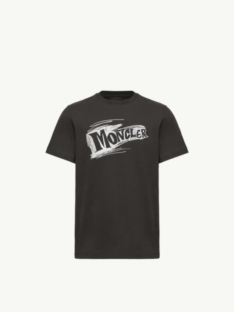 Moncler Sketch Logo Cotton T-Shirt