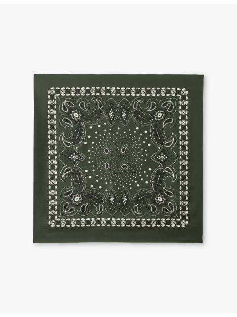 Sandro Bandana-Print Silk Scarf
