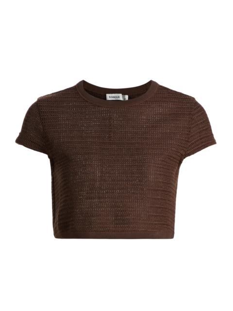 SIMKHAI Women's Lidie Knit Cover-Up Top - Chocolate