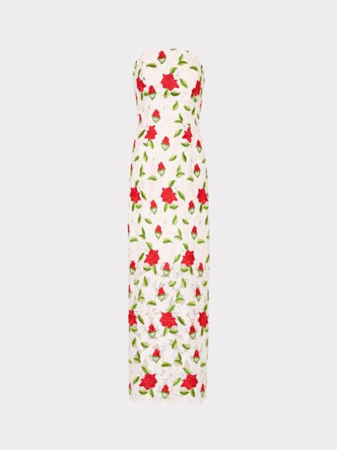 MILLY Kait Rose Embroidered Lace Dress
