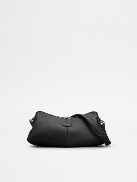Tod's TOD'S DI BAG SWING SHOULDER BAG IN LEATHER MINI - BLACK