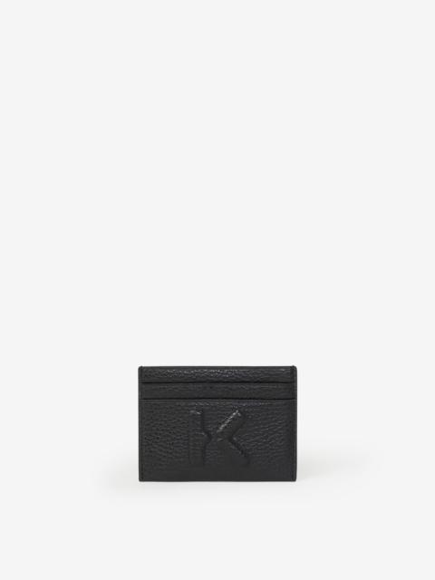 KENZO KENZO Imprint grained leather cardholder