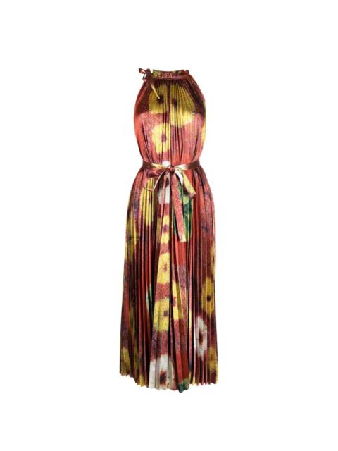 Amiko floral-print pleated dress