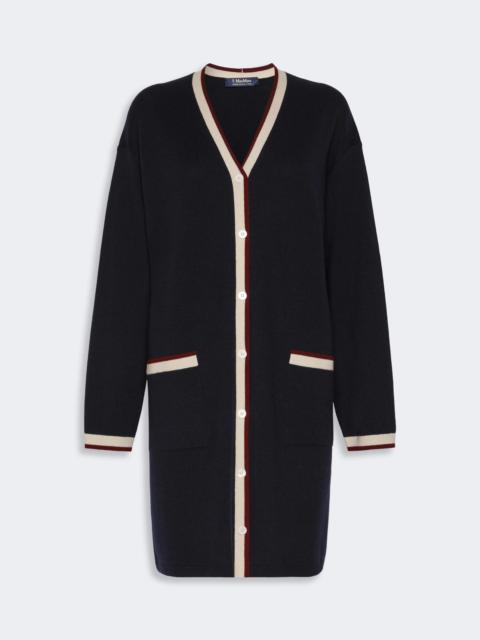 'S Max Mara BOERO Long wool yarn cardigan - ULTRAMARINE