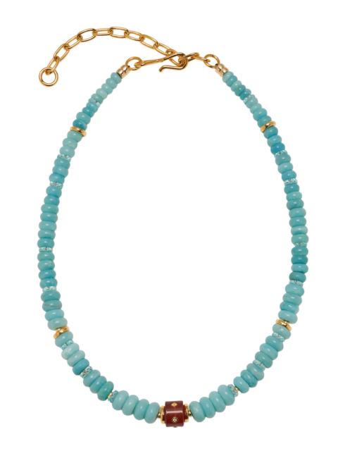 LIZZIE FORTUNATO Hidden Stone Amazonite Graduated Beaded Necklace
