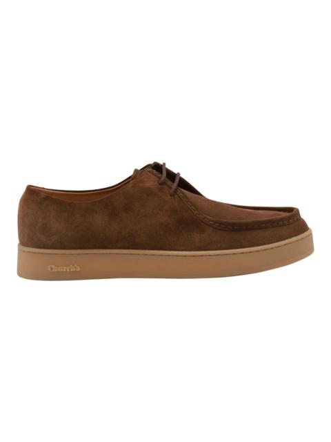 BROWN SUEDE FORMAL FLAT SHOES