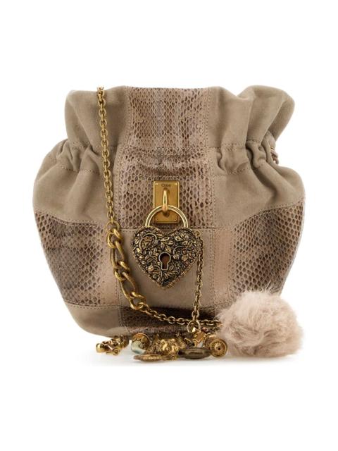 Chloé Dove Grey Leather Chain Bucket Bag