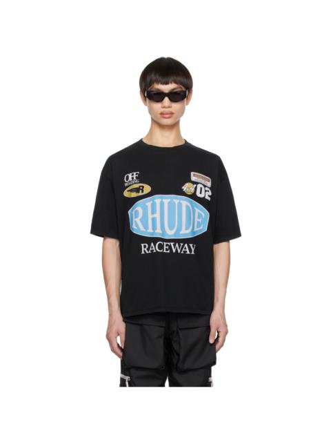 Rhude SSENSE Exclusive Black Raceway T-Shirt