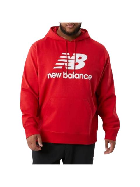 New Balance NB Essentials Stacked Logo Pullover Hoodie ""Team Red Inline"" MT03558 RED