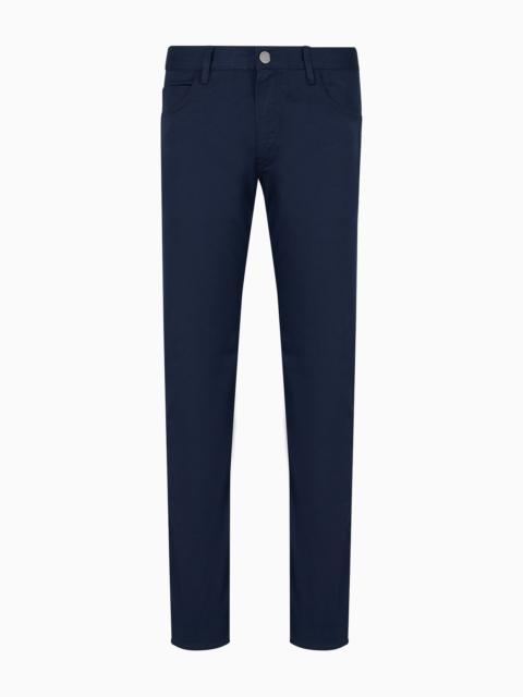 GIORGIO ARMANI Regular-fit, five-pocket trousers in stretch cotton