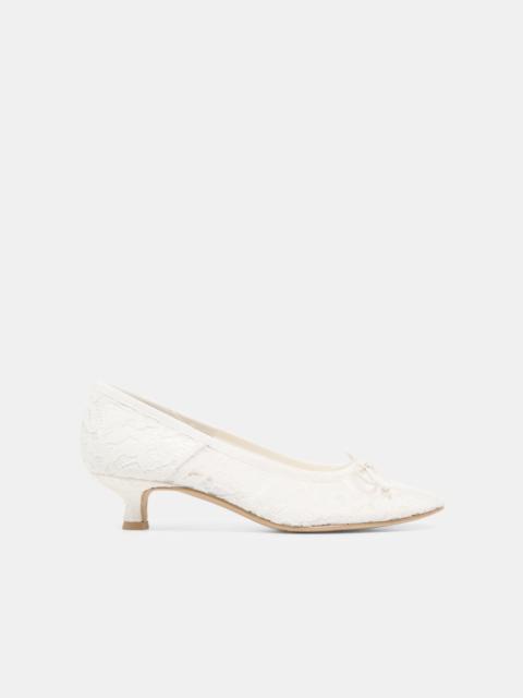 dolce vita DAWSEN LACE HEELS TRUE WHITE LACE