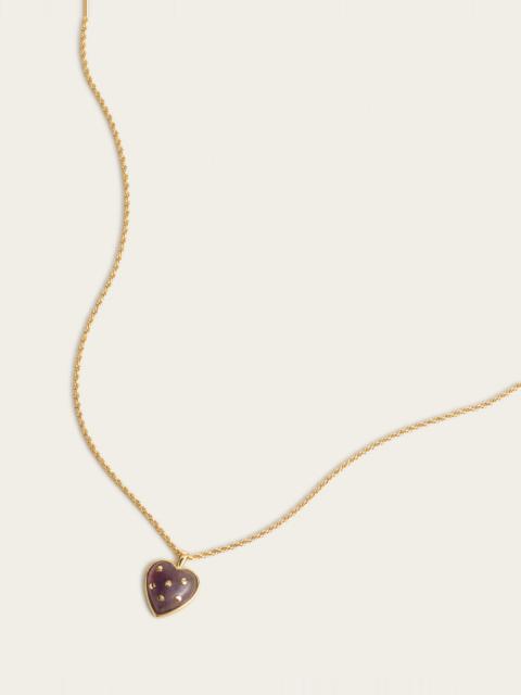 Madewell Polka-Dot Heart Pendant Necklace