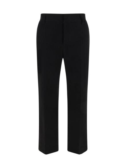 Stretch cotton trouser with iconic lateral bands