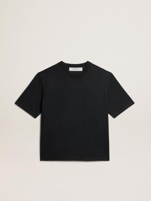 T-shirt in washed black with reverse logo on the back - Asian fit