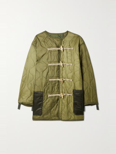 R13 Shell-trimmed quilted recycled ripstop jacket