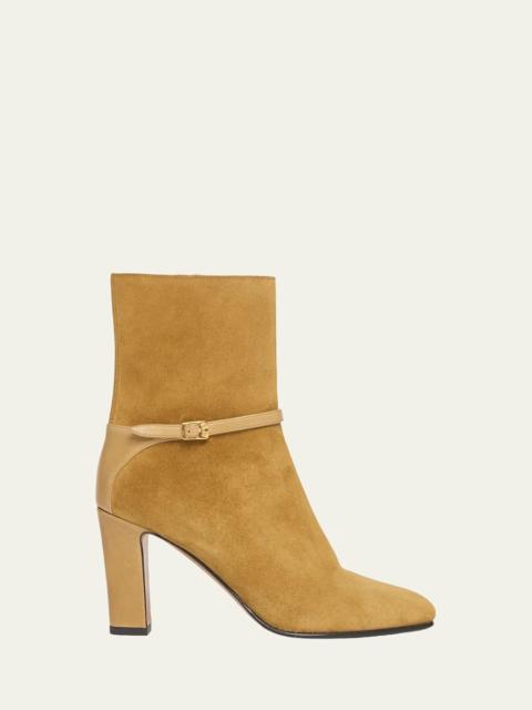 Valentino 85mm Pattie Suede Ankle Boots