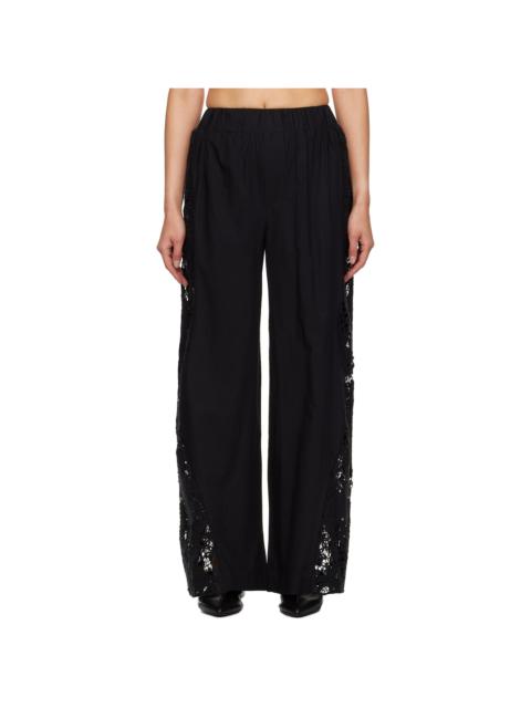 Sea Black Sabine Embroidery Lounge Pants