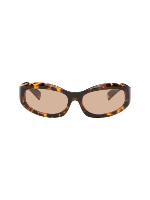 Miu Miu Brown Shield Sunglasses