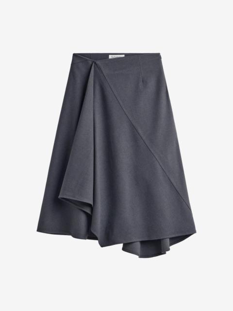 The Frankie Shop Bayel Flared Midi Skirt - Dark Grey