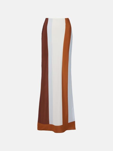SIR. Striped silk maxi skirt